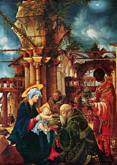 Albrecht Altdorfer Die Anbetung der Heiligen Drei Konige Norge oil painting art